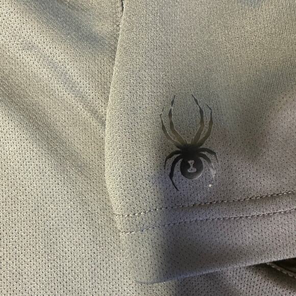 Spyder Gray Performance Wear Golf Polo Size XL Short Sleeve Embroidered Logo - Picture 5 of 10